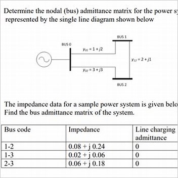 nodal admittance matrix electric power